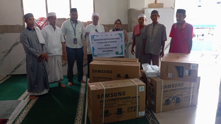 Pegadaian CP Nunukan Salurkan 4 Unit AC ke Masjid Al-Hasan Rawiah, Wujud Kepedulian terhadap Kenyamanan Ibadah Jamaah