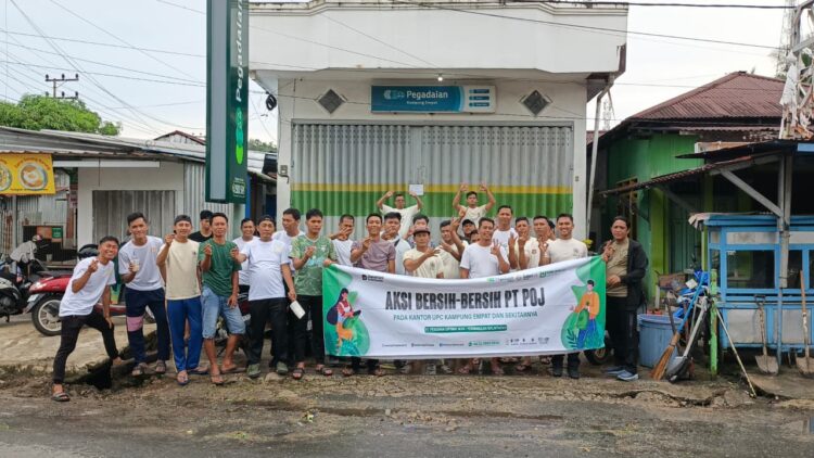 PT Pesonna Optimal Jasa Gelar Aksi Bersih-Bersih di Lingkungan PT Pegadaian UPC Kampung Empat Tarakan