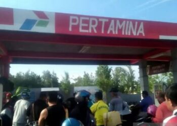 Ilustrasi anteran SPBU di Bulungan