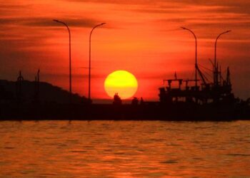 Ilustrasi matahari terbit