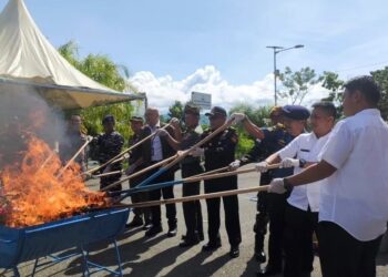 Kejari Nunukan Musnahkan Barang Bukti Tindak Pidana Umum, Ini Daftarnya