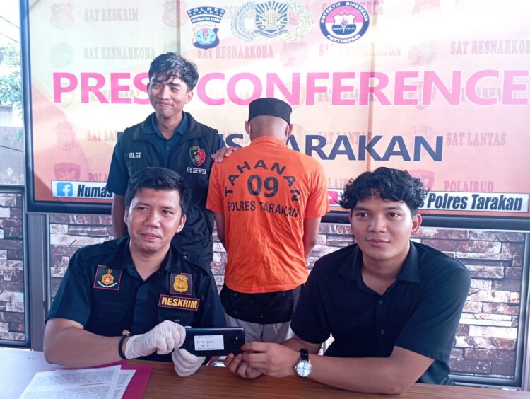 GA (20), ditangkap Unit Satreskrim Polres Tarakan lantaran mencuri sebuah handphone