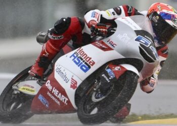 Mario Aji, pebalap Moto3 pada MotoGP Portugal, 23 April 2022