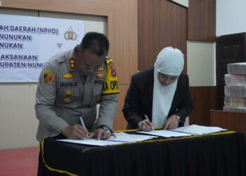 Pemkab Nunukan Tandatangani NPHD Pengamanan Pilkada Serentak Tahun 2024