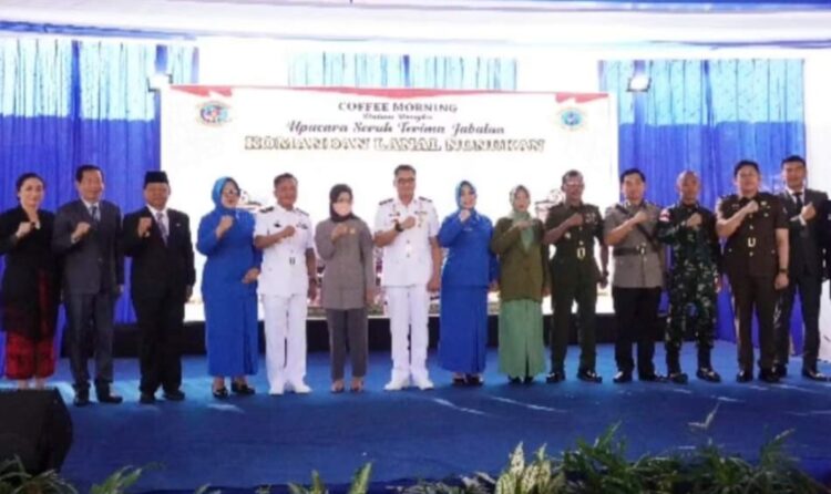 Wakil Bupati Nunukan Hadiri Coffee Morning Sertijab Danlanal Nunukan