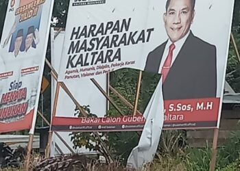 Baliho Sulaiman Kembali Dirusak OTK di Nunukan