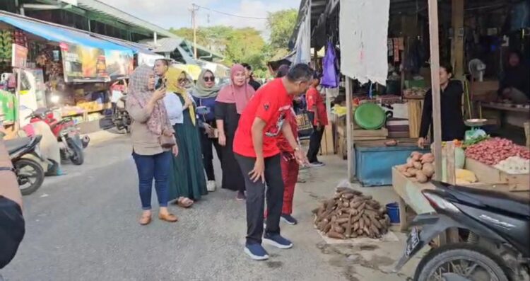 Blusukan ke Pasar Tenguyun, Sulaiman Janji Tingkatkan Kesejahteraan Pedagang