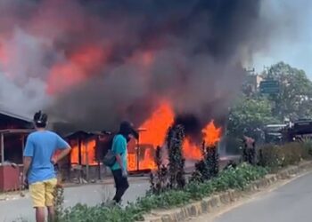 Rumah dan Kosan di Aji Kuning Sebatik Ludes Terbakar
