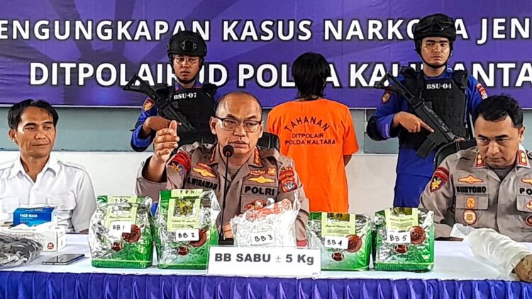 Penyelundupan 5 Kg Sabu Digagalkan Ditpolairud Polda Kaltara, BB Diduga Dari Malaysia