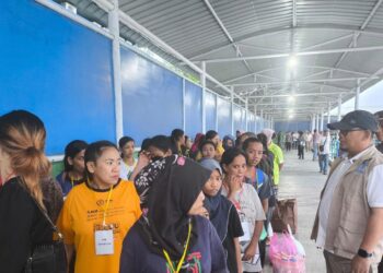 Tampak WNI saat dideportasi melalui Nunukan