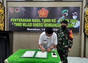 Wabup Hanafiah Hadiri Penutupan TMMD Wiltas Ke-111 TA 2021