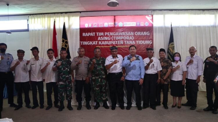 Kantor Imigrasi Tarakan menggelar rapat Tim Pengawasan Orang Asing (Timpora) di Kabupaten Kabupaten Tana Tidung (KTT)