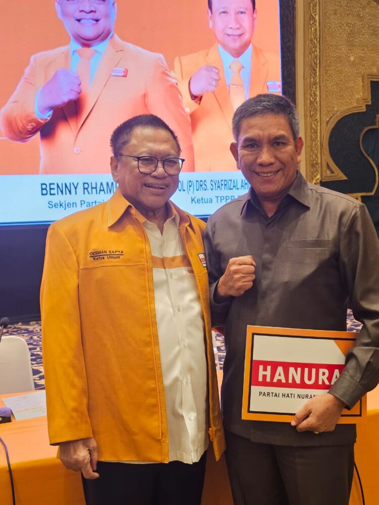 Rekomendasi Hanura Diserahkan Oso untuk Brigjen Sulaiman