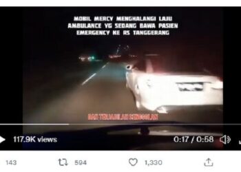 Pengemudi Mercy yang Menghalangi Ambulance di Tol Diperiksa Polisi Hari ini