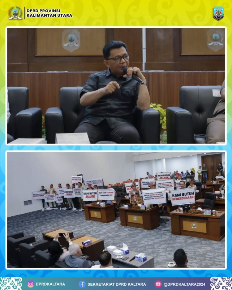 DPRD Kaltara menggelar RDP bersama masyarakat Krayan Selatan, Kabupaten Nunukan. (Humas DPRD Kaltara).