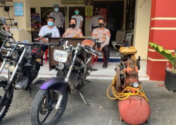 Sempat Terekam CCTV, Pencuri Dua Sepeda Motor dan Satu Unit Compresor Berhasil Diciduk