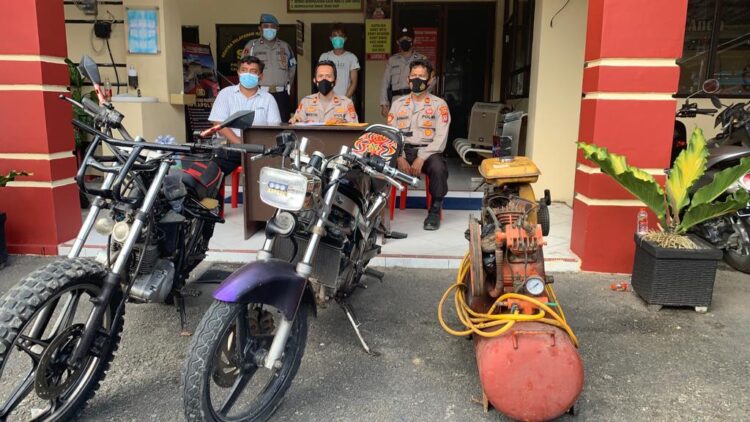 Sempat Terekam CCTV, Pencuri Dua Sepeda Motor dan Satu Unit Compresor Berhasil Diciduk