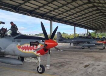 Dua Pesawat Super Tucano Tiba di Lanud Anang Busra Kota Tarakan, Siap Lakukan Pengamanan Udara