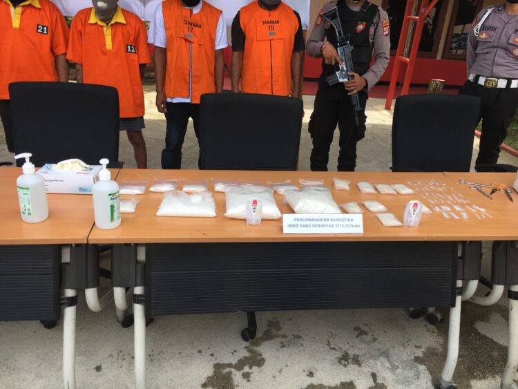 Polres Bulungan, Musnahkan 3.173,72 Gram Narkotika Jenis Sabu