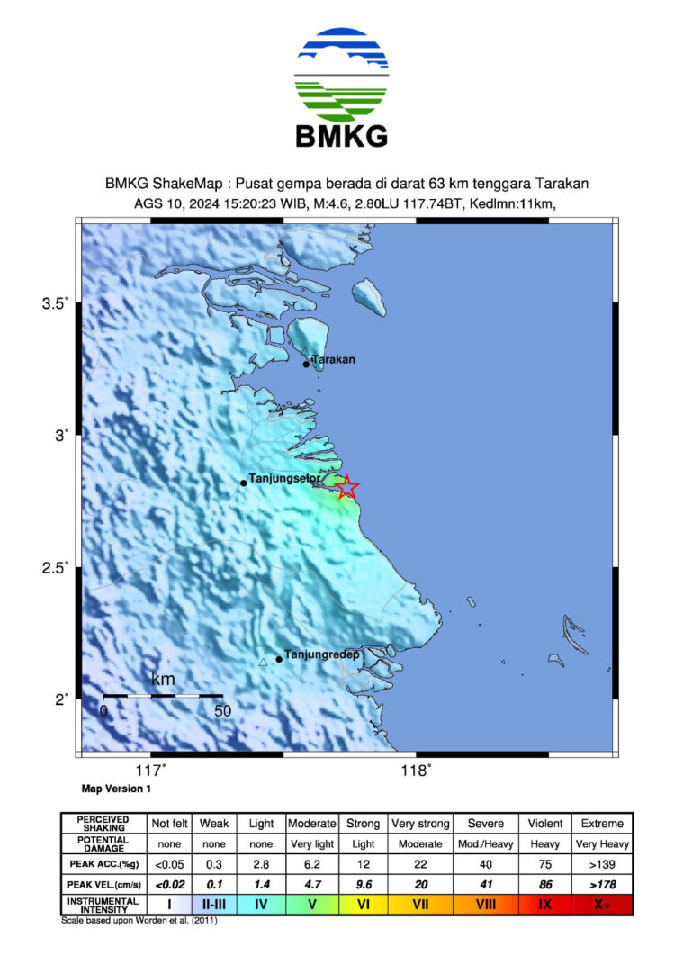 Penjelasan BMKG Soal Gempa  4, 6 Magnitudo di Tarakan