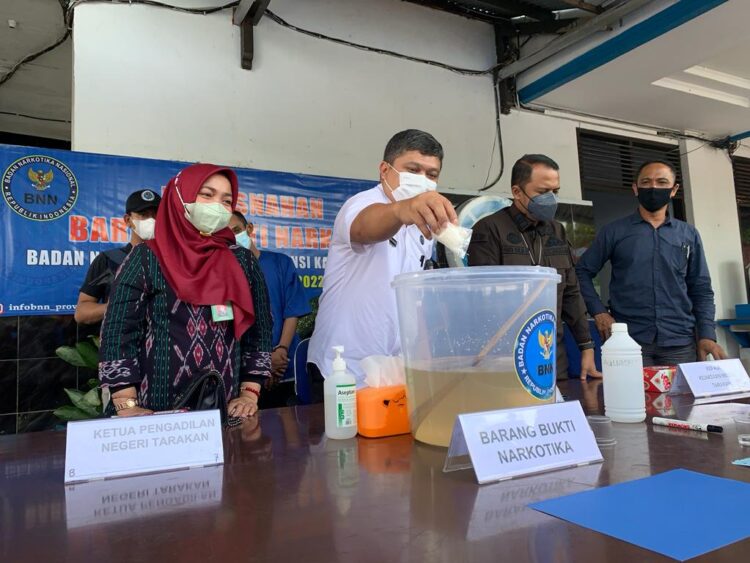 BNNP Kalimantan Utara Musnahkan Barang Bukti Sabu Seberat 46,58 Gram