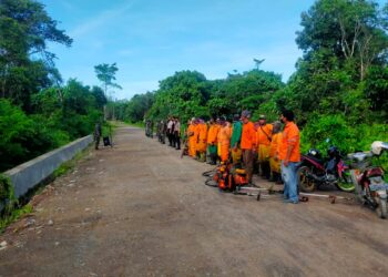 Kodim 0903/Bulungan Melakukan Pembersihan Hutan Kota Bunda Hayati