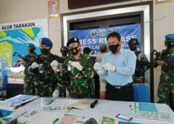 Lantamal XIII Berhasil Ungkap Pengedar Sabu dengan BB 3,87 Gram