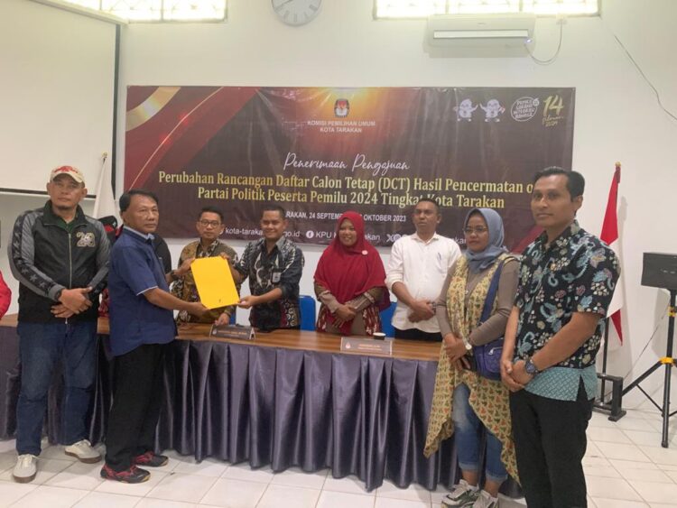 KPU Tarakan melakukan penerimaan pengajuan perubahan rancangan DCT