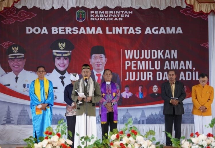 Doa Lintas Agama Digelar di Nunukan, Harap Pemilu 2024 Berjalan Damai