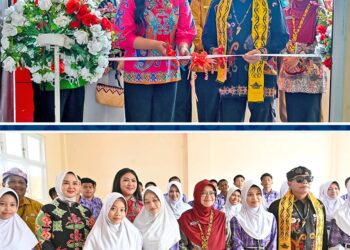 Ketua Komisi IV Dewan Perwakilan Rakyat Daerah (DPRD) Provinsi Kalimantan Utara, Tamara Moriska, saat menghadiri peresmian Unit Sekolah Baru (USB) dan sejumlah sarana prasarana pendidikan di Kabupaten Nunukan. (Humas DPRD Kaltara)