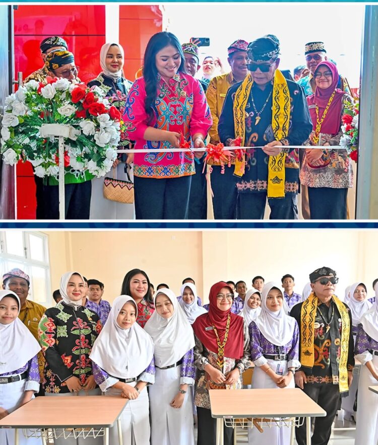 Ketua Komisi IV Dewan Perwakilan Rakyat Daerah (DPRD) Provinsi Kalimantan Utara, Tamara Moriska, saat menghadiri peresmian Unit Sekolah Baru (USB) dan sejumlah sarana prasarana pendidikan di Kabupaten Nunukan. (Humas DPRD Kaltara)
