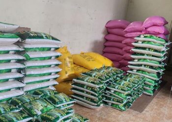 Barang bukti beras yang diamankan Polres Tarakan