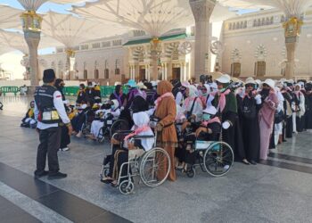 Jemaah haji Kaltara saat persiapan Ziarah ke Raudhah (Masjid Nabawi)