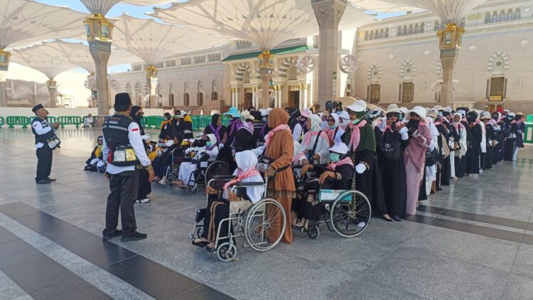 Jemaah haji Kaltara saat persiapan Ziarah ke Raudhah (Masjid Nabawi)