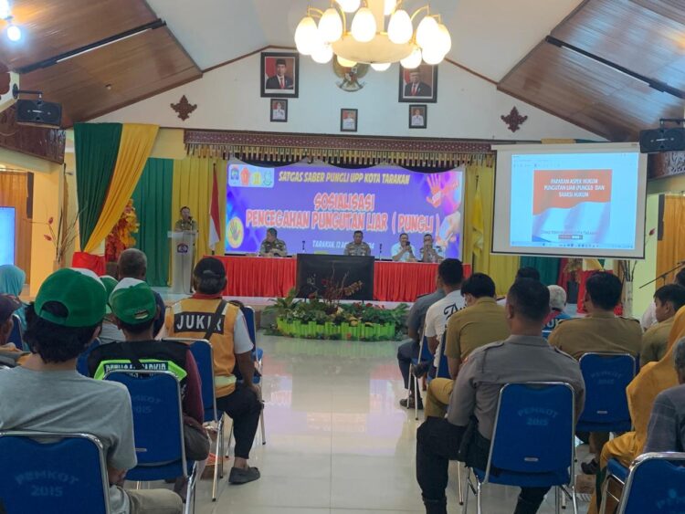 kegiatan Sosialisasi Pencegahan Pungutan Liar (Pungli) bersama puluhan jukir yang digelar di Gedung Serbaguna Pemkot Tarakan