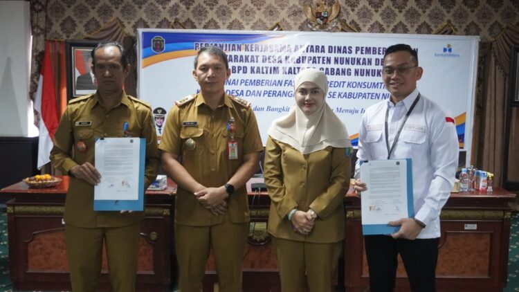 Bankaltimtara Nunukan Tandatangani MoU dengan Pemerintah Desa, Ini Pesan Bupati Laura