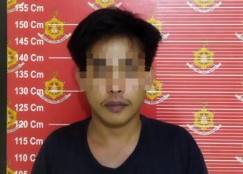 Tampang pelaku pencurian hp (FOTO : Humas Polres Nunukan)