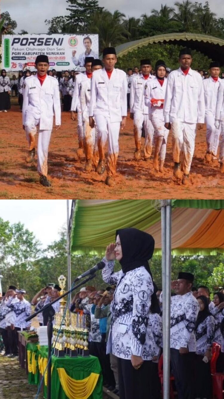 HUT PGRI ke 78 di Nunukan, dari Momen Lepasnya Sepatu Petugas hingga Pengumuman Dana Hibah Pemkab