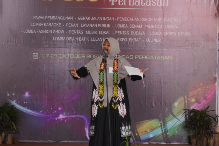 Salah satu perserta menampilkan aksinya dalam perlombaan pusi (FOTO : Humas Pemkab Nunukan)