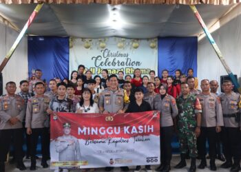 Polres Tarakan Terjun ke Masyarakat, Gelar Kegiatan ‘Minggu Kasih’ di GPDI Jemaat Rhema