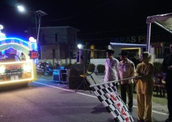 Pawai Takbir Keliling 1445H di Nunukan, 31 Kendaraan Hias Dilepas Bupati Laura