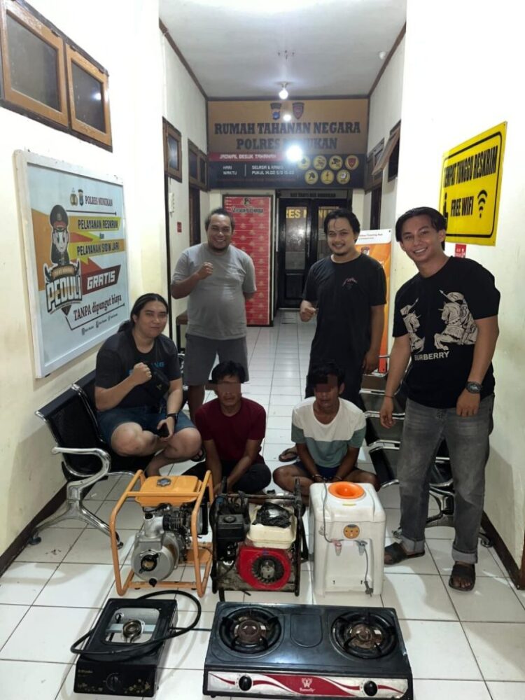 Polisi Tangkap Pelaku Pencuri dan Penadah Mesin Air di Nunukan