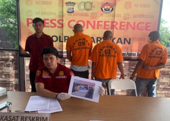 Tiga pelaku saat diamankan Polres Tarakan