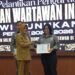 Bupati Nunukan Hj. Asmin Laura Hafid menghadiri pelantikan Persatuan Wartawan Indonesia (PWI) Nunukan