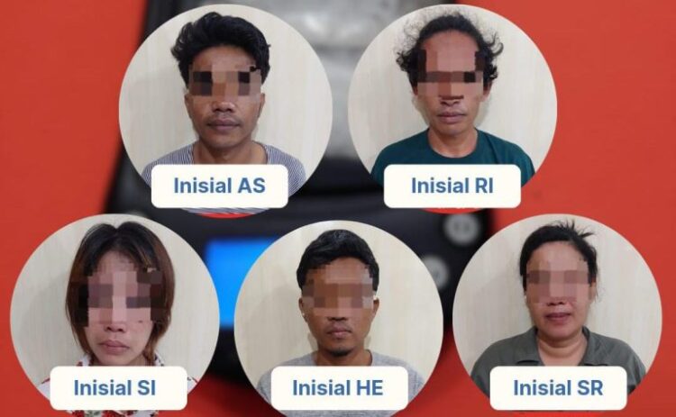 5 orang tersangka diamankan Polres Nunukan (Foto : Polres Nunukan)