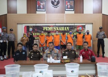 Pemusnahan Sabu 7,3 Kilogram Dipimpin Kapolres Nunukan, Ada 2 Tersangka Perempuan