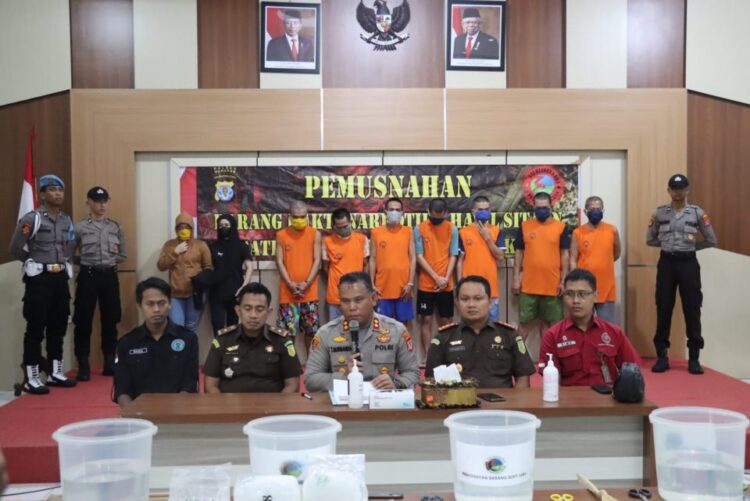 Pemusnahan Sabu 7,3 Kilogram Dipimpin Kapolres Nunukan, Ada 2 Tersangka Perempuan