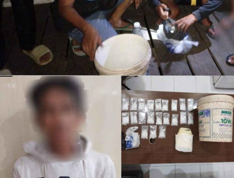 Pria Asal Bone Ini Diamankan Polres Nunukan, Ketahuan Bawa Sabu dalam Ember Cat