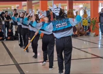 Peserta lomba senam yameto di paras perbatasan Nunukan. (Foto: Pemkab Nunukan)